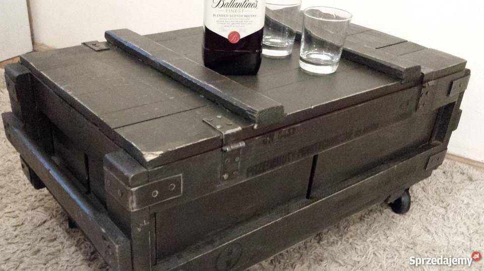 Stolik kawowy skrzynia drewniana loft style Warszawa