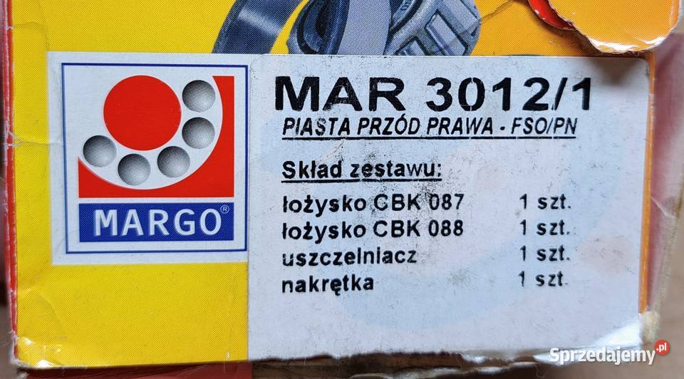 MAR 30121 ŁOŻYSKO KOŁA PRAWY PRZÓD FIAT 125P Mielęcin