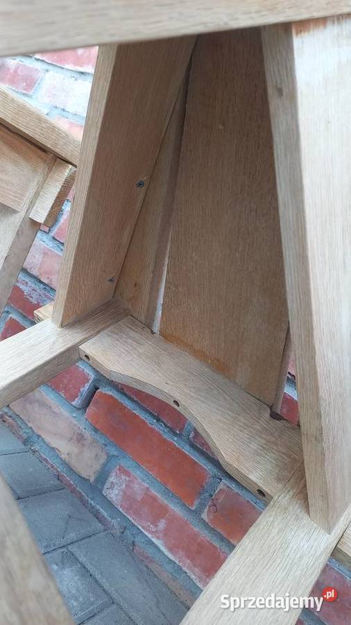 Krzesła dębowe drewniane 4 rustykalne twarde Gawroniec