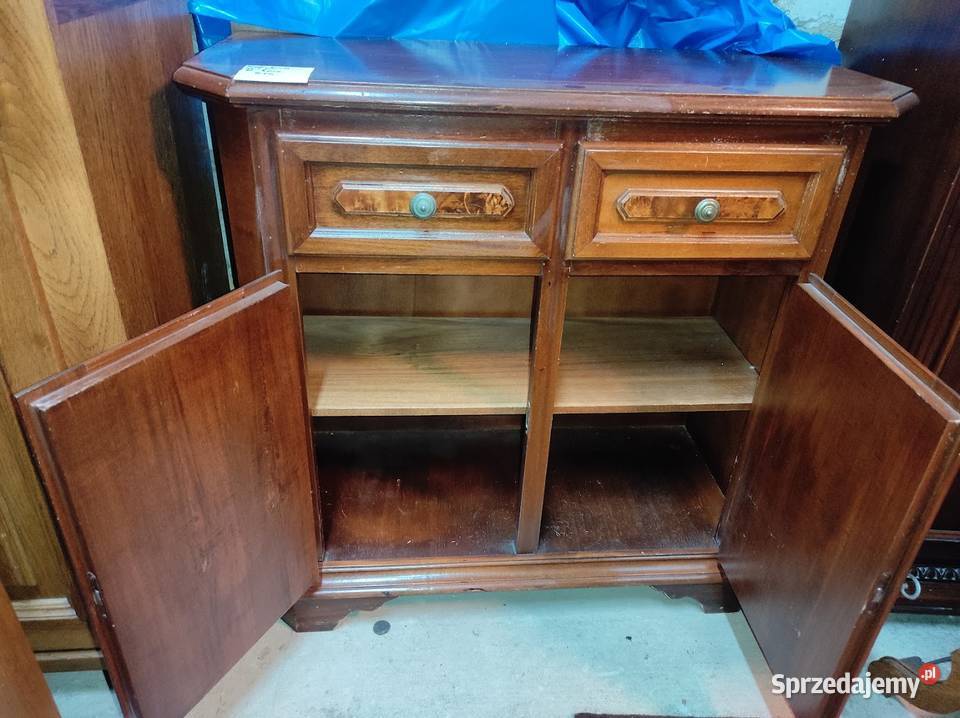 Komoda orzechowa dwódrzwiowa meble używane z 40cm Meble do salonu