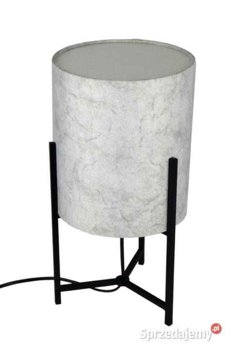 Metalowa lampa stołowa BLOMBERG z abażurem sprzedam