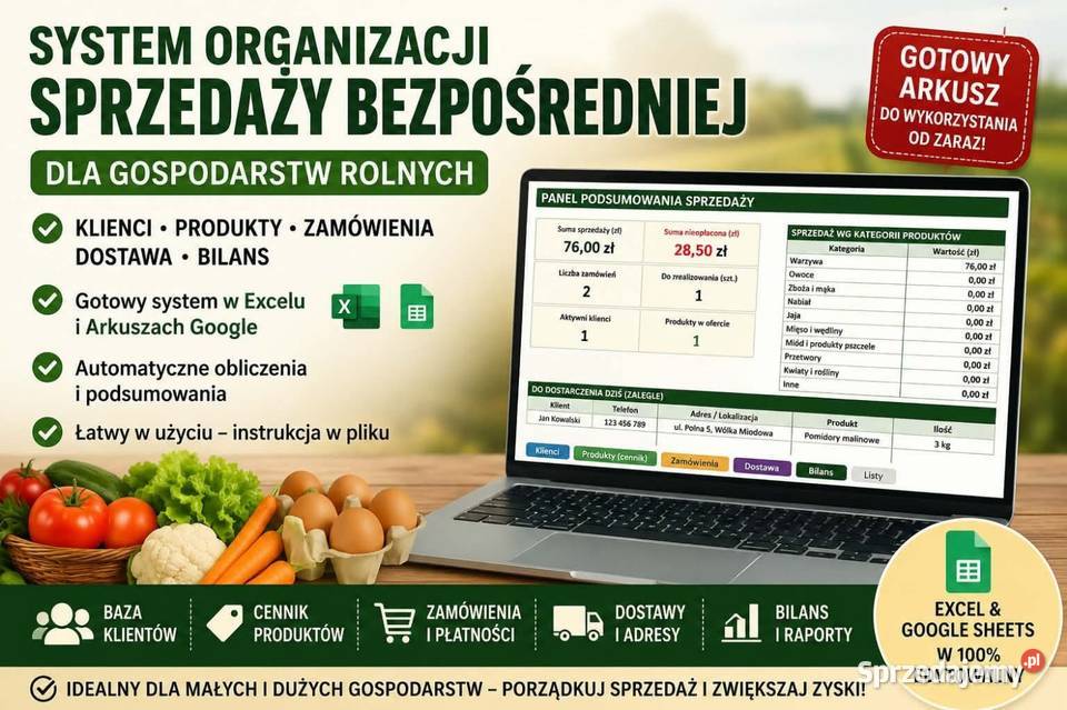 System organizacji sprzedaży bezpośredniej Jędrzejów sprzedam