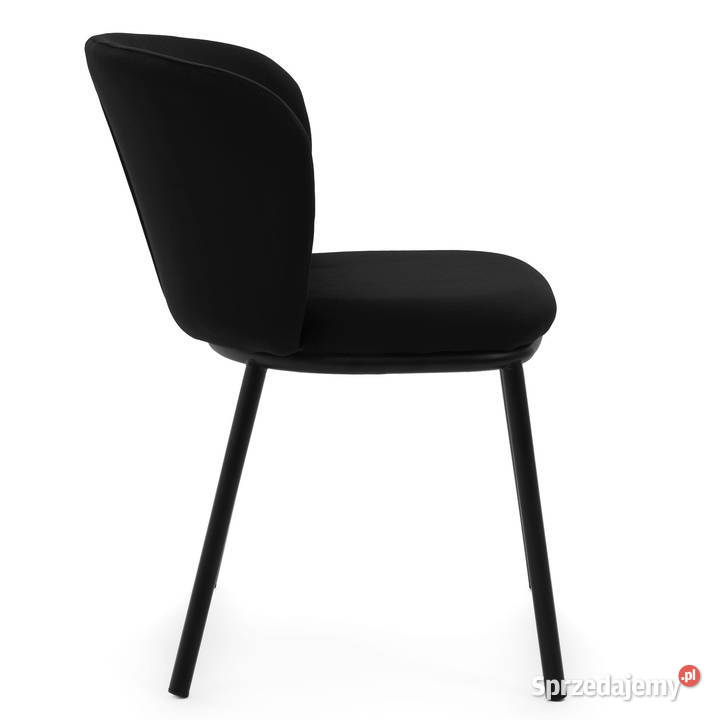 Czarne Krzesło Tapicerowane Bari Wysyłka 24H Tarchały Małe