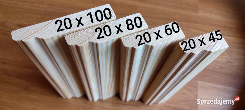 Listwa drewniana frezowana 20 x 100 z małym Pozostałe podlaskie Narew