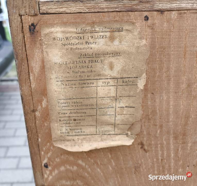 Stolik szafka żyłka lata 60 te PRL Warszawa sprzedam