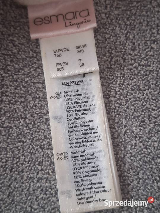 Biustonosz damski 75B z koronką na plecach Darłowo