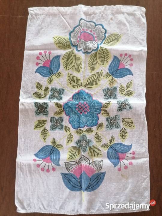 Ściereczka kuchenna serwetka z PRL lniana Łódź