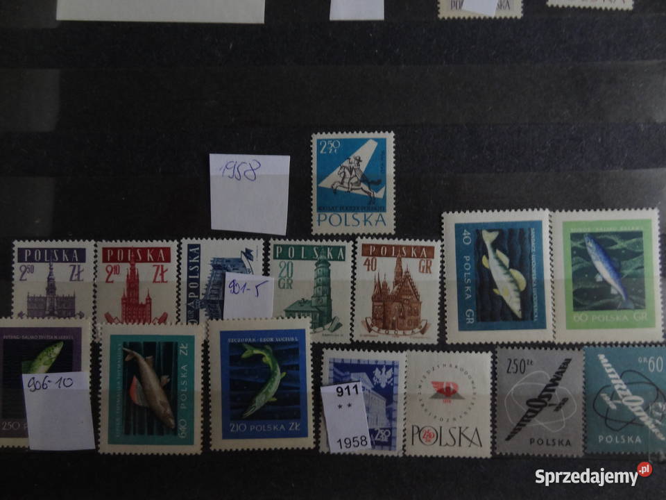 Znaczki pocztowe Polska Fi 900940Rocznik 1958 Jarosław