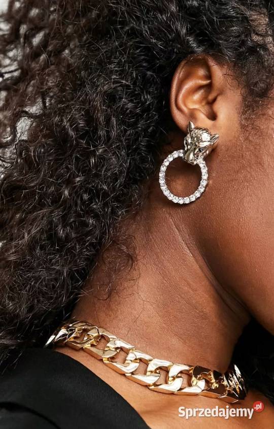 RIVER ISLAND Bogato zdobione kolczyki tygrysy Kraków