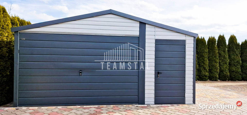 GARAŻ BLASZANY 5m x 6m poziom Brama drzwi okno 30m2 Wągrowiec