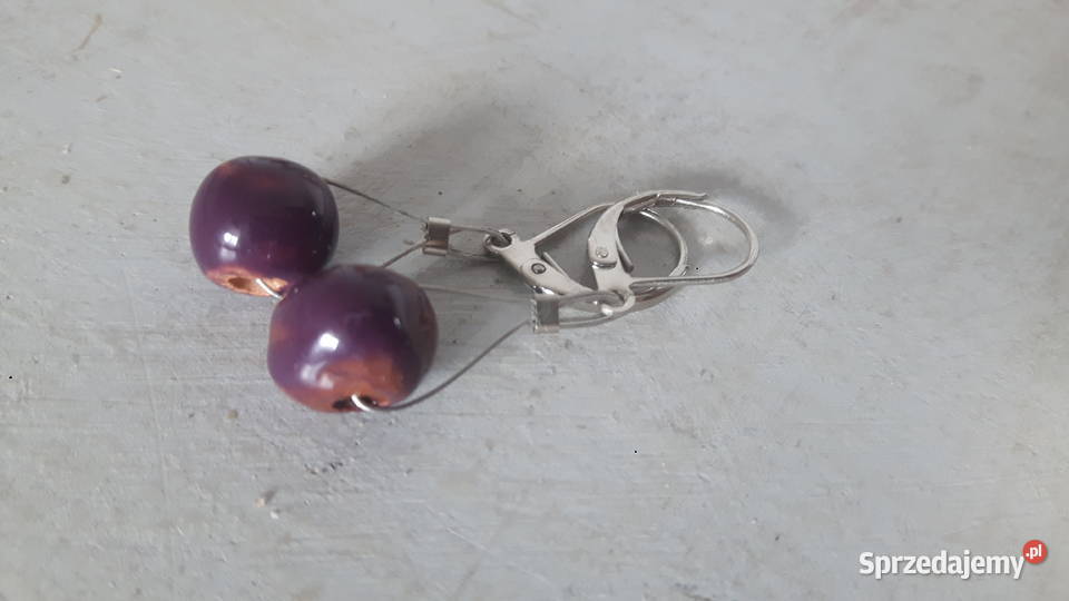 Kolczyki z ceramiki ręcznie wykonane Rękodzieło