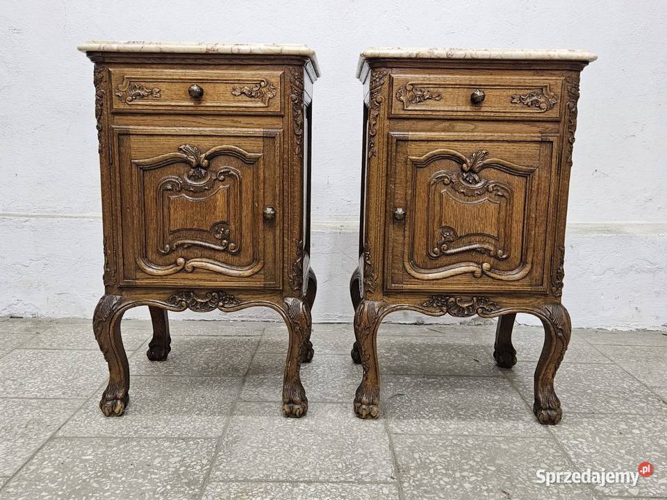 Piękne szafki ludwikowskie z marmurem Francja Nowy Sącz