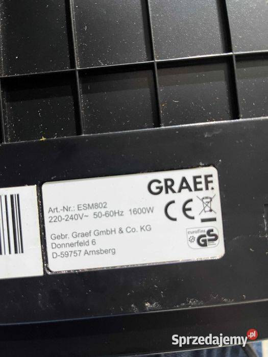 Automatyczny ekspres ciśnieniowy Graef ESM 802 sprzedam