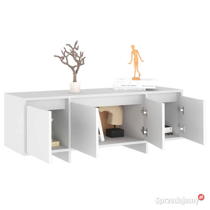 Szafka pod TV biała 120x30x405 materiał