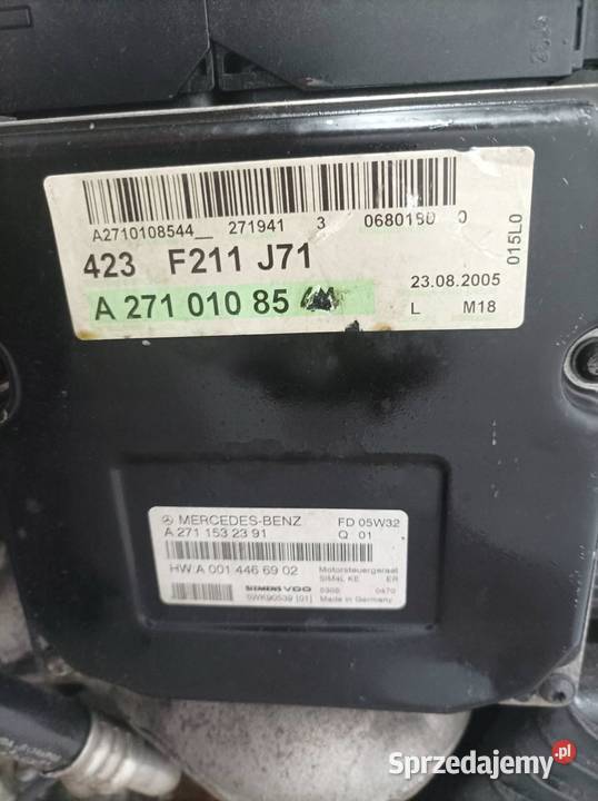 SILNIK KOMPLETNY BENZYNA 271941 M271941 18 16V Silniki i osprzęt