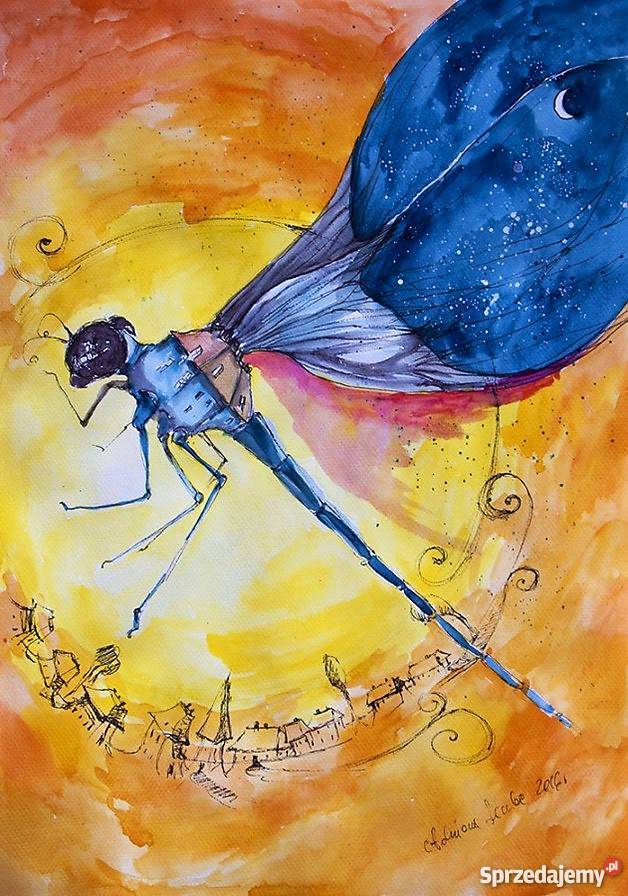 JĘTKA akwarela artystki plastyka Adriany Laube Katowice