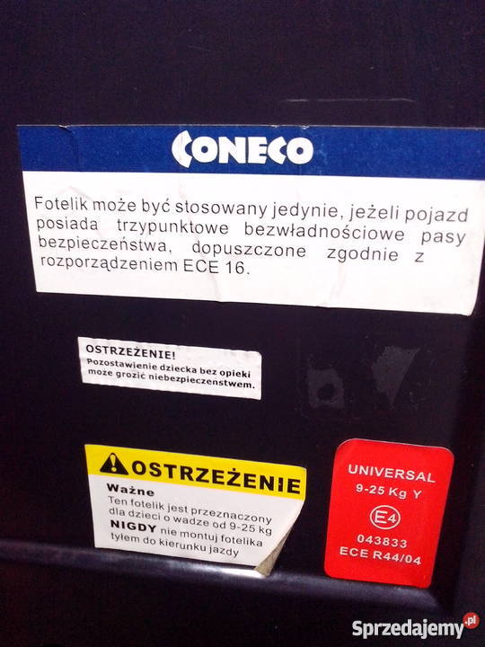 Atestowany Fotelik 925 Coneco Zenith Sea sprzedam