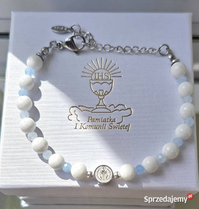 Bransoletka na Komunię Świętą srebro medalik Kraków