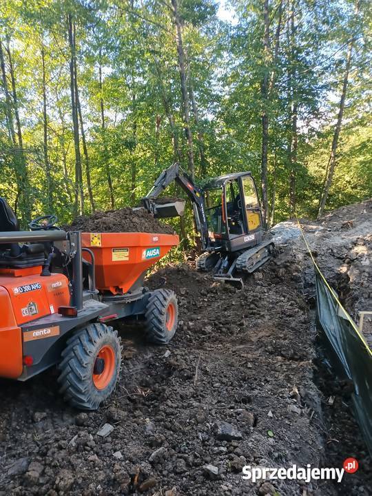 Usługi koparką 75 tony usługi koparką 25 tony Wykopy, roboty ziemne Kraków