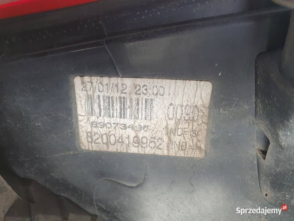 LAMPA PRAWA Renault Kangoo II 0813r TYLNIA TYLNA lubelskie