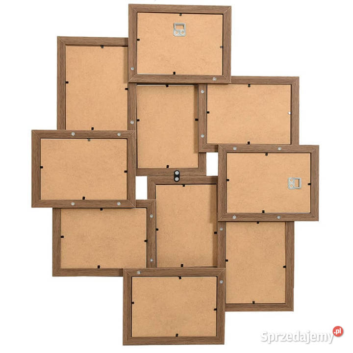 Ramka na 10 zdjęć 13x18 jasnobrązowa MDF mazowieckie sprzedam