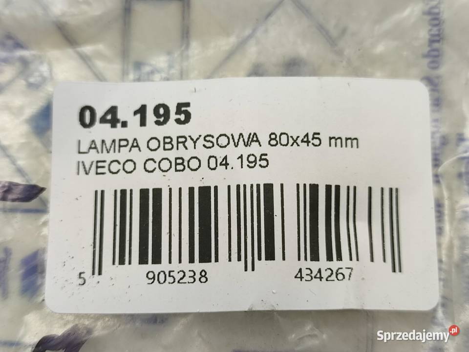 LAMPA OBRYSOWA 80x45mm IVECO COBO 04195 osobowe