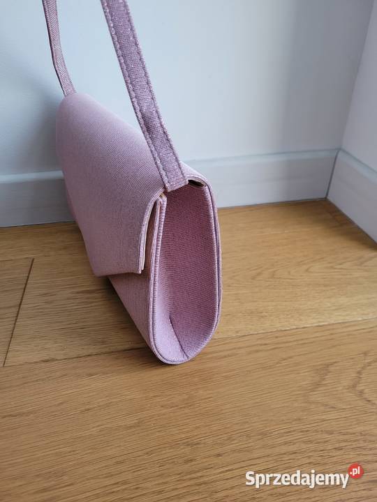 Różowa torebka kopertówka błyszcząca wieczorowa Liszki