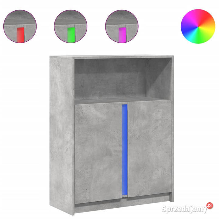 Szafka z LED szarość betonu 77x34x100 WM852148 mazowieckie Warszawa