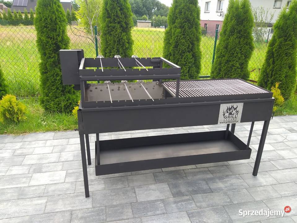 Grill Węglowy Obrotowy wielofunkcyjny kompletny śląskie Pogwizdów