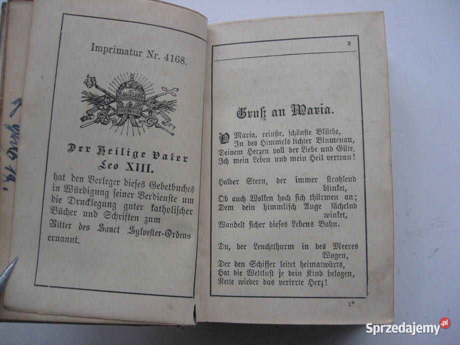 Modlitewnik XIX w oprawiony w kość Antyki, Sztuka, Kolekcje Poznań