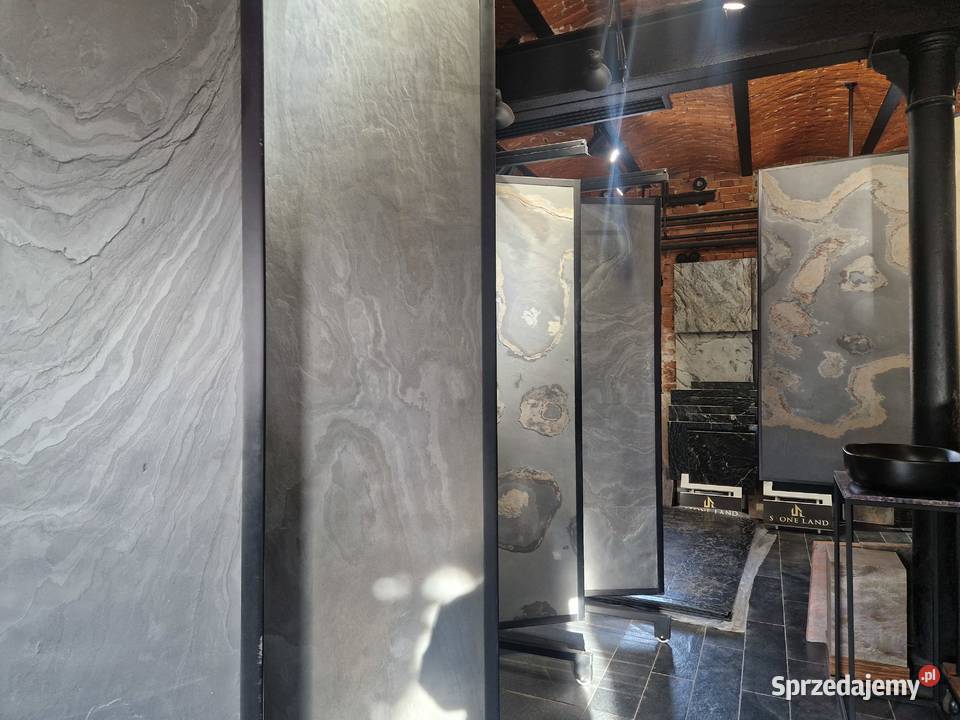 Czarny fornir kamienny w dużych rozmiarach Panele dekoracyjne Bielany Wrocławskie