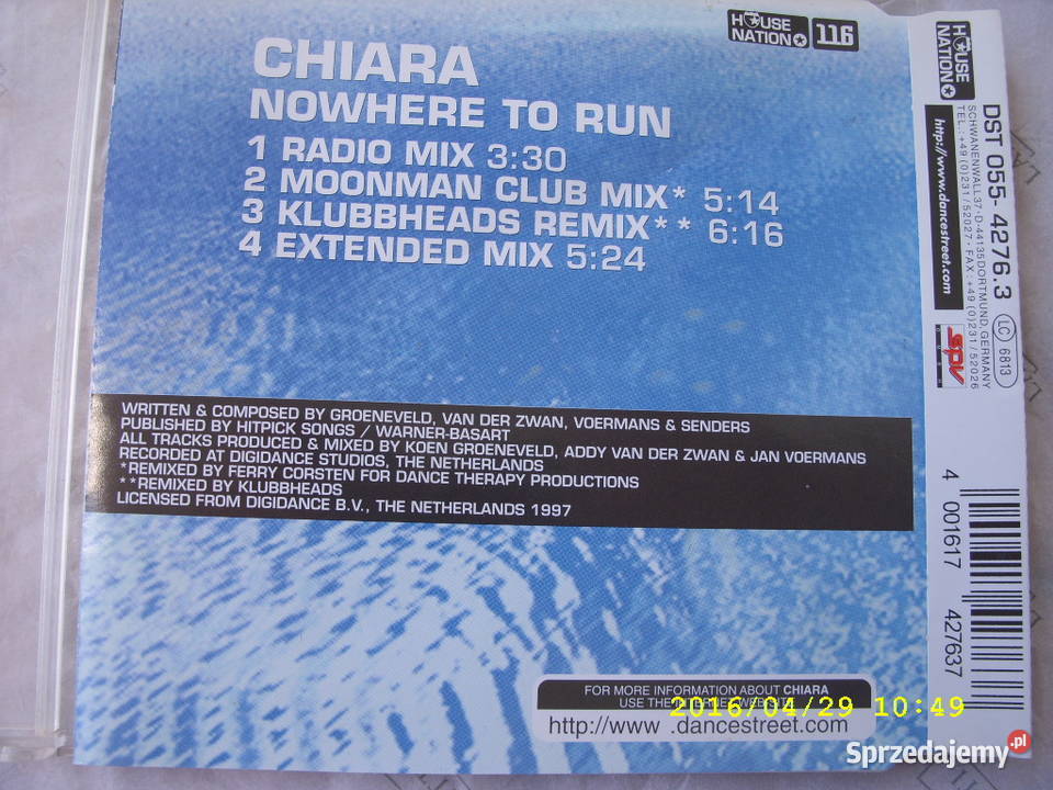 Rock CD singiel CHIARANOWHERE TO CD dolnośląskie Wołów