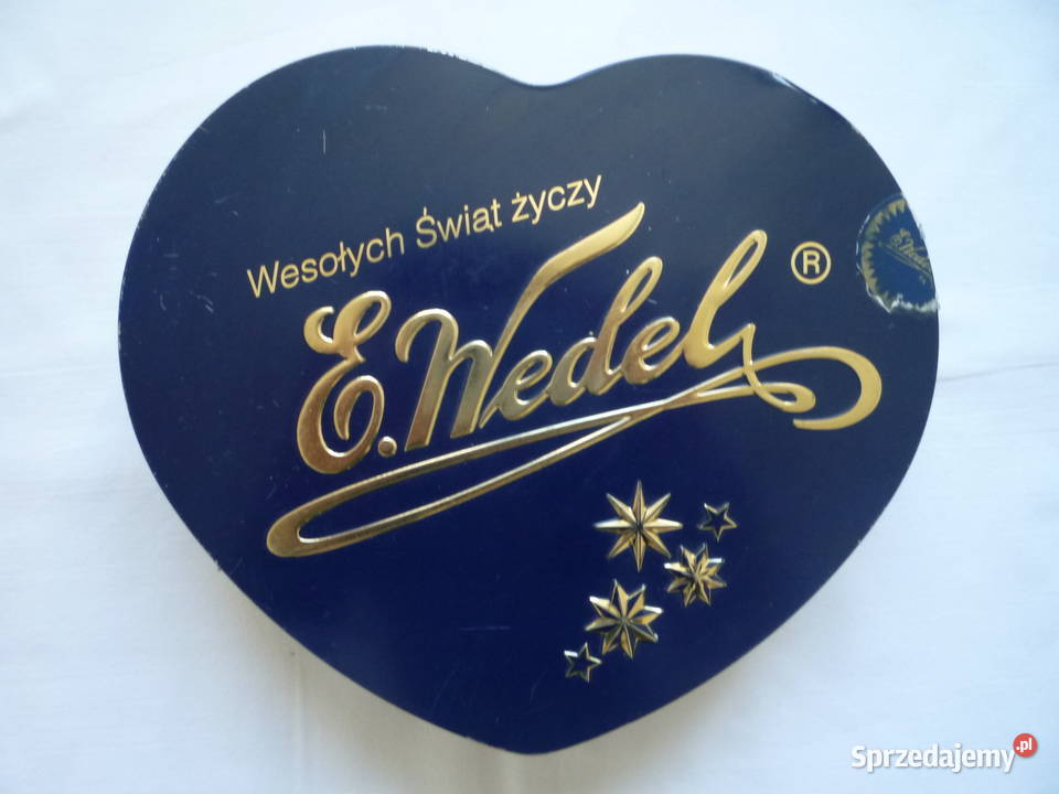 Wedel 1994r Puszka Granatowe serce świąteczny Szczecin