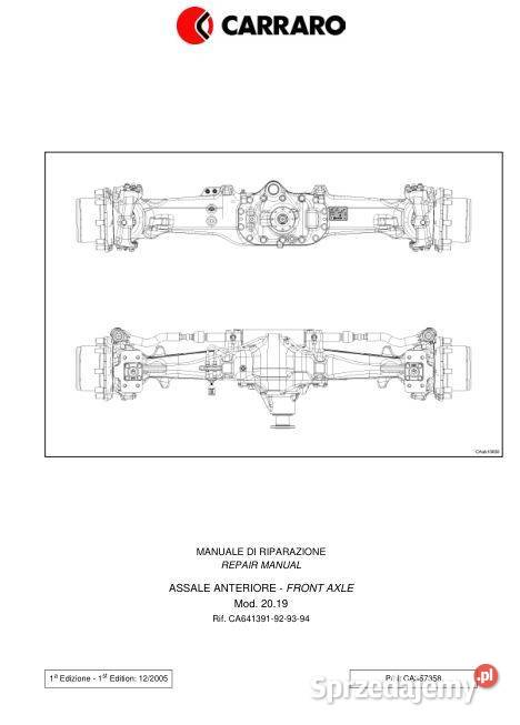 Carraro CA641391 641392 641393 641394 instrukcja