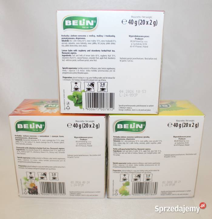 Belin herbata rumianek czarny bez pokrzywa Stare Miasto