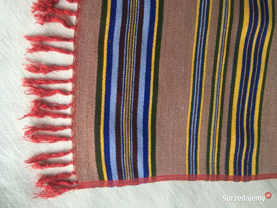 PRL nakrycie narzuta pled ładne kolory Kołobrzeg