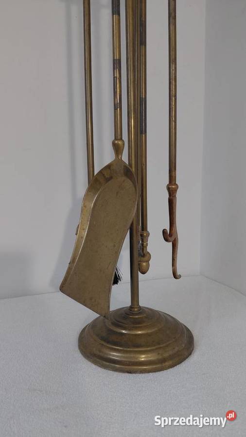 Ekskluzywny mosiężny zestaw kominkowy w stylu Krzykawa