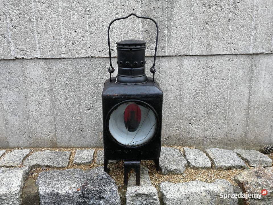 Piękna stara lampa kolejowa naftowa Borów