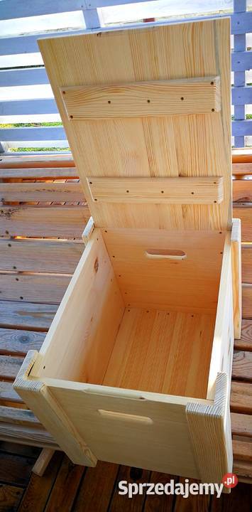 Skrzynka na winyle z pokrywą skrzynka na drewno