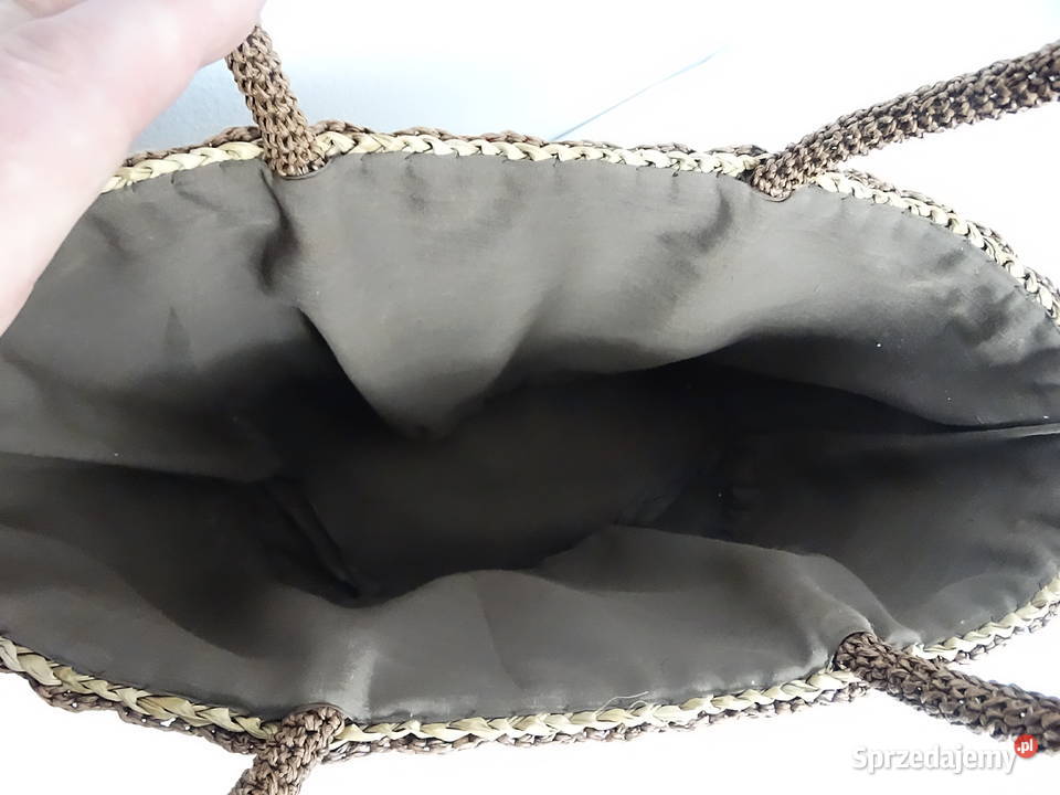 Przepiękna Pleciona Torba Koszyk z Cekinami Boho