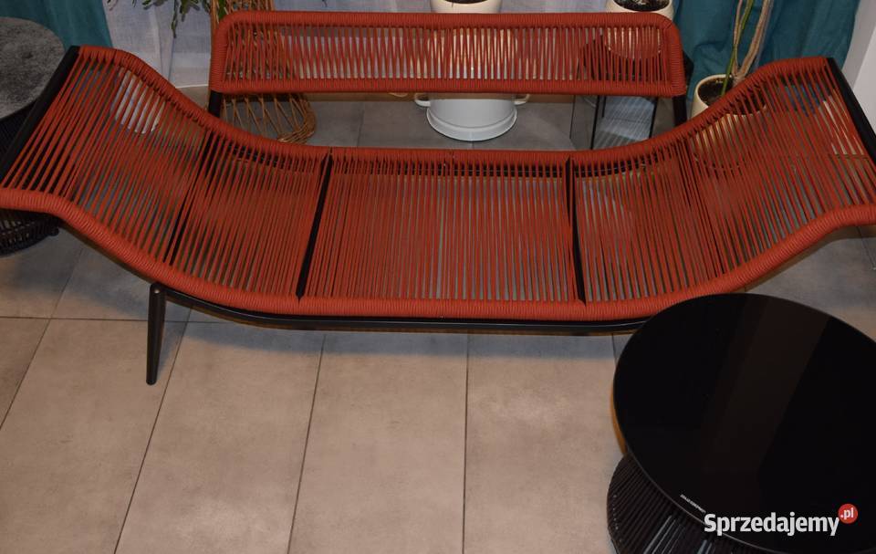 sofa ogrodowa wyplatana recznie sznurkiem Bosutów sprzedam