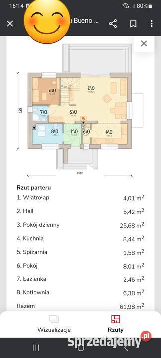 Projekt domu Bueno odbicie lustrzane Bóbrka