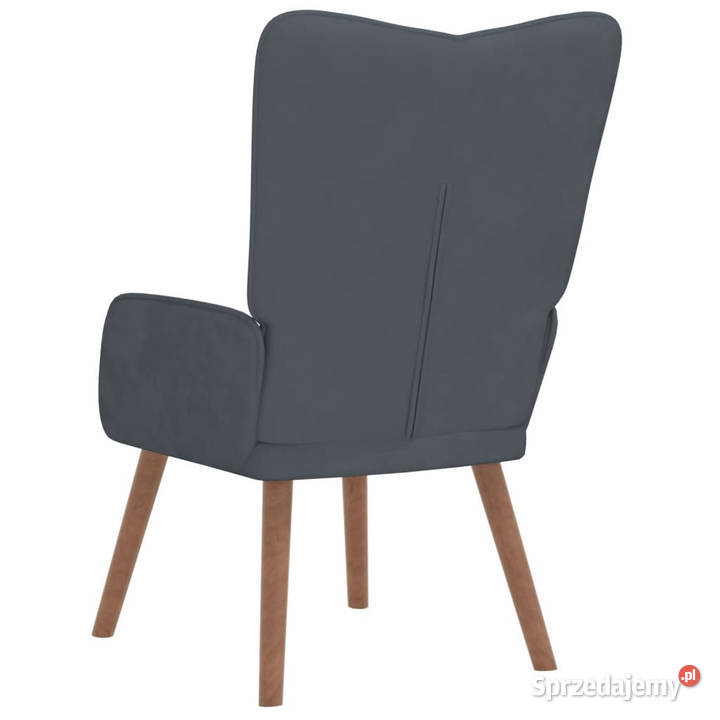 Fotel ciemnoszary obity aksamitem WM327656 mazowieckie