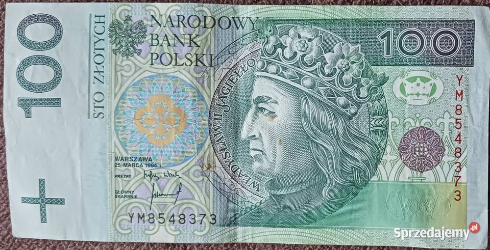 100 Władysław Jagiełło 1994 r seria zastępcza YM wielkopolskie Konin