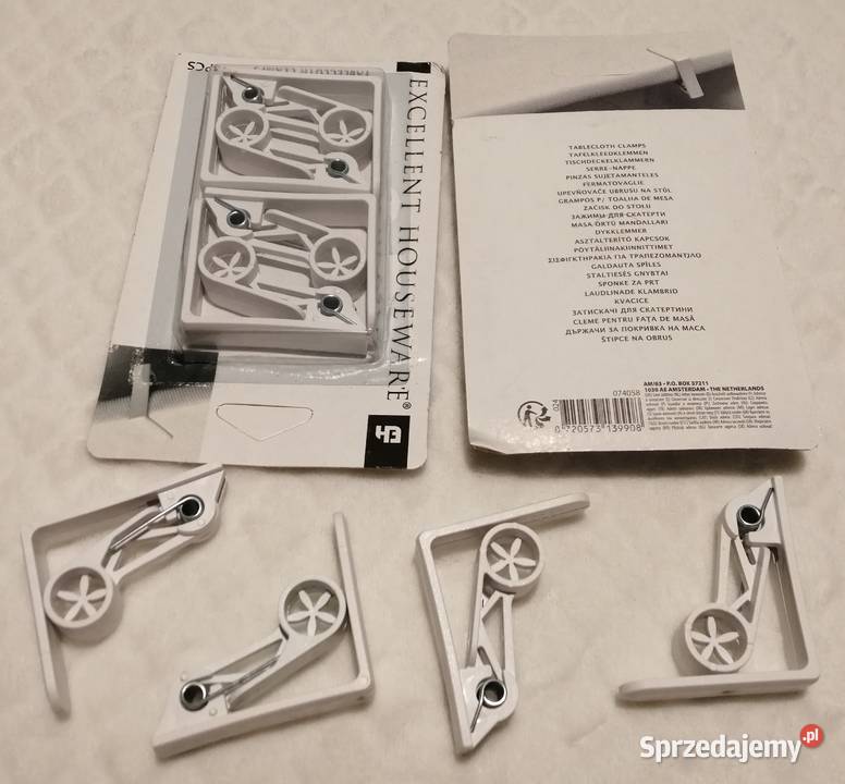 Klipsy uchwyty zaciski klamry do obrusu stołu 4 Czeladź