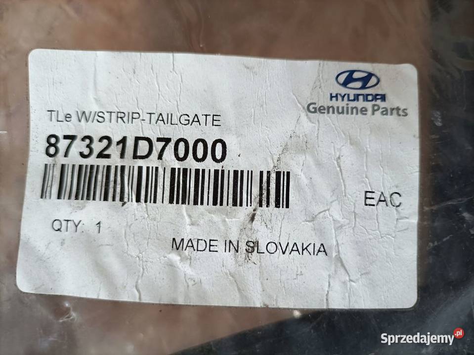 HYUNDAI TUCSON TL 15 USZCZELKA KLAPY 87321D7000 Pleszew