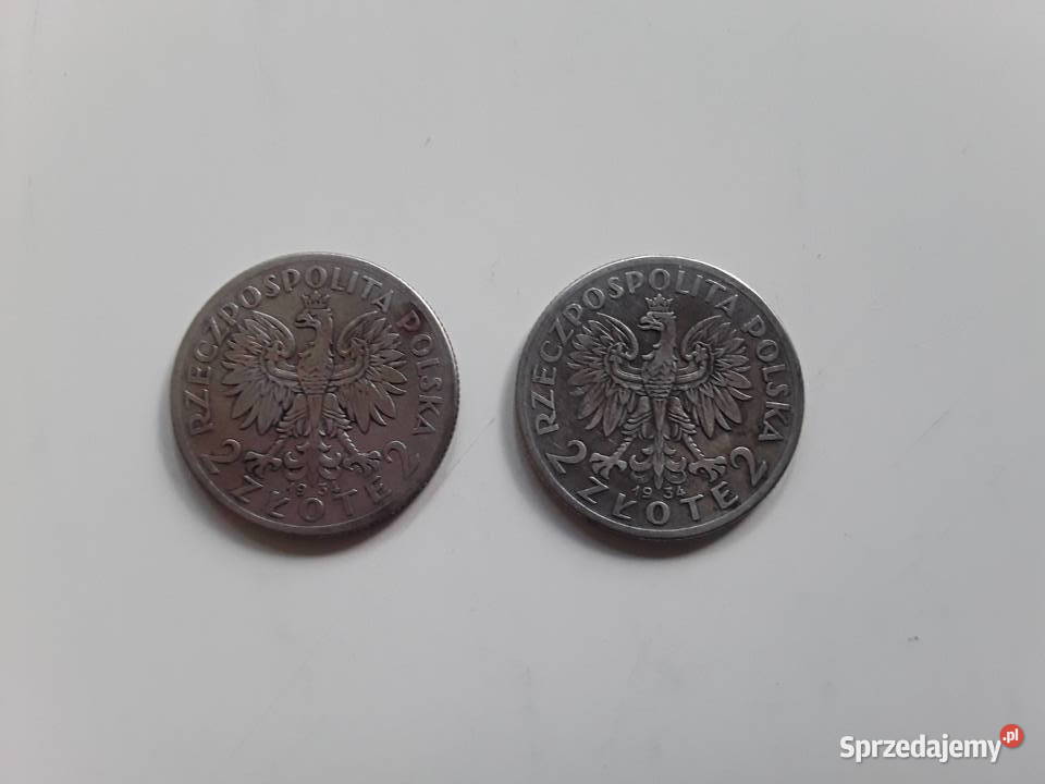 Monety srebrne 2 z 1933 i 1934 r srebro Warszawa