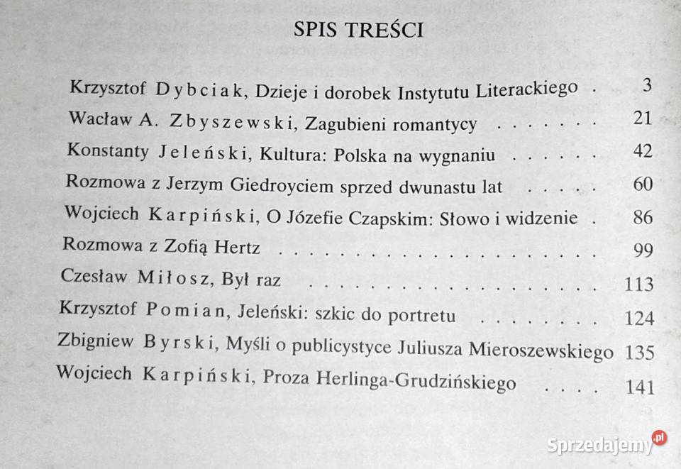 Zostało słowo Wybór tekstów o kulturze paryskiej Chełm sprzedam
