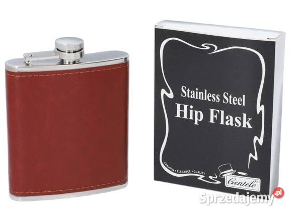 Piersiówka Stal Nierdzewna Obszyta EkoSkórą