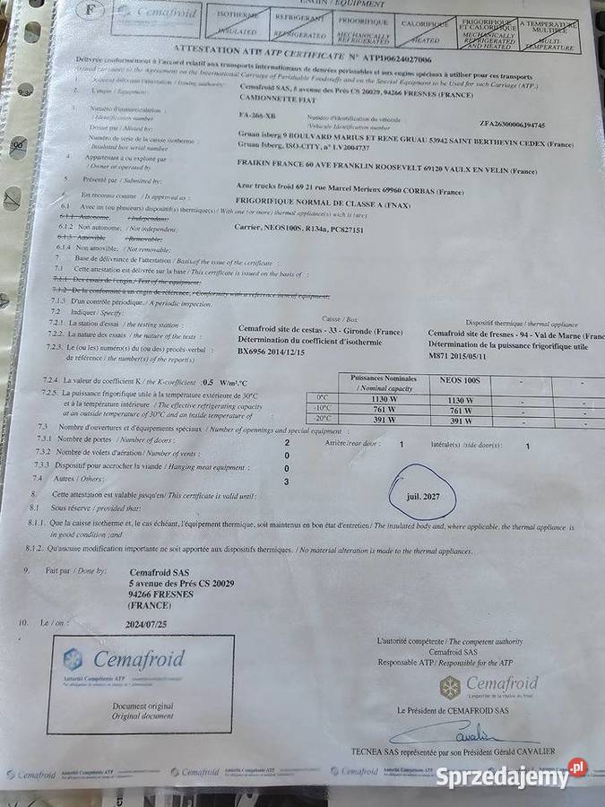 DOBLO CHLODNIA MROZNIA CARRIER 230V KLIMA EURO6 Tarnobrzeg sprzedam